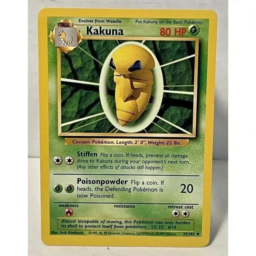 pokemon kakuna card 1999 Pokemon Kakuna Card Base Set, Never Played